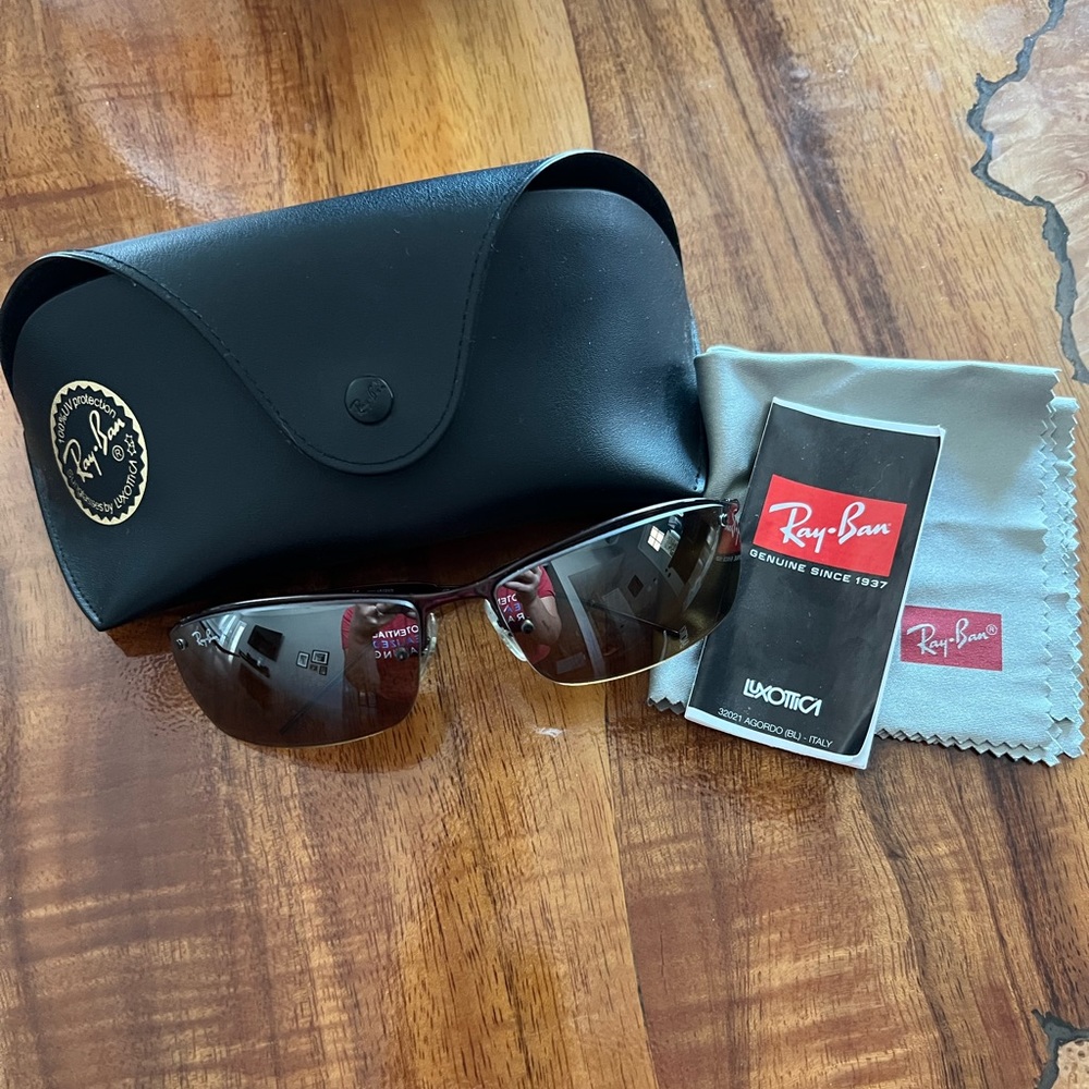 Women’s Rayban Polarized Topbar Brown Sunglasses
